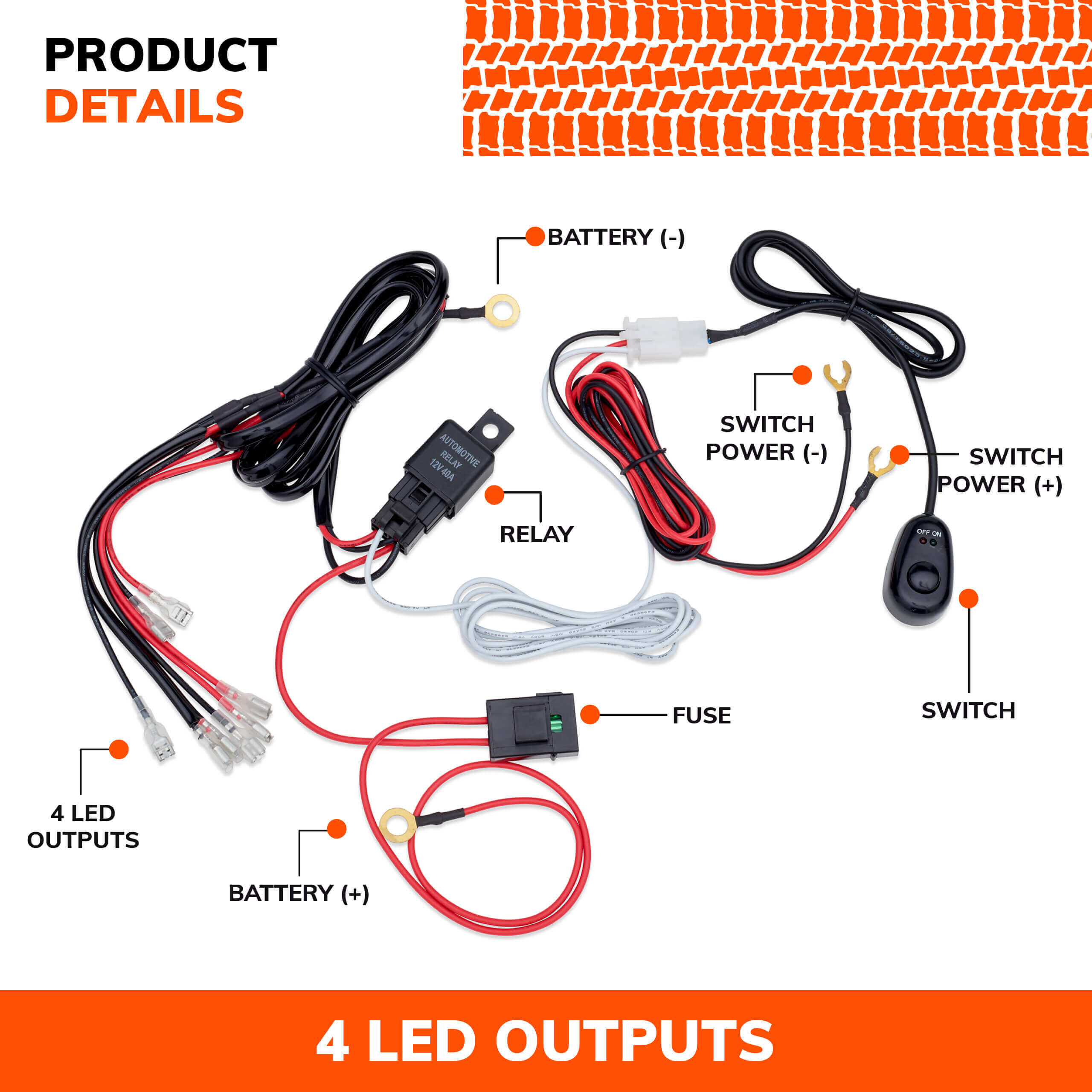 SYLVANIA Universal 4 Output LED Wiring Harness