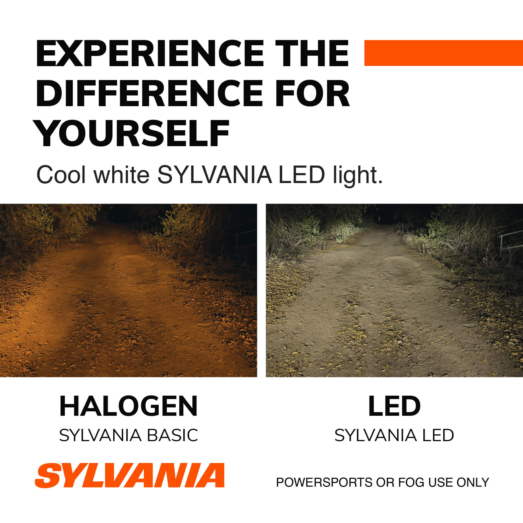 SYLVANIA H13 LED Fog & Powersports Bulb, 2 Pack