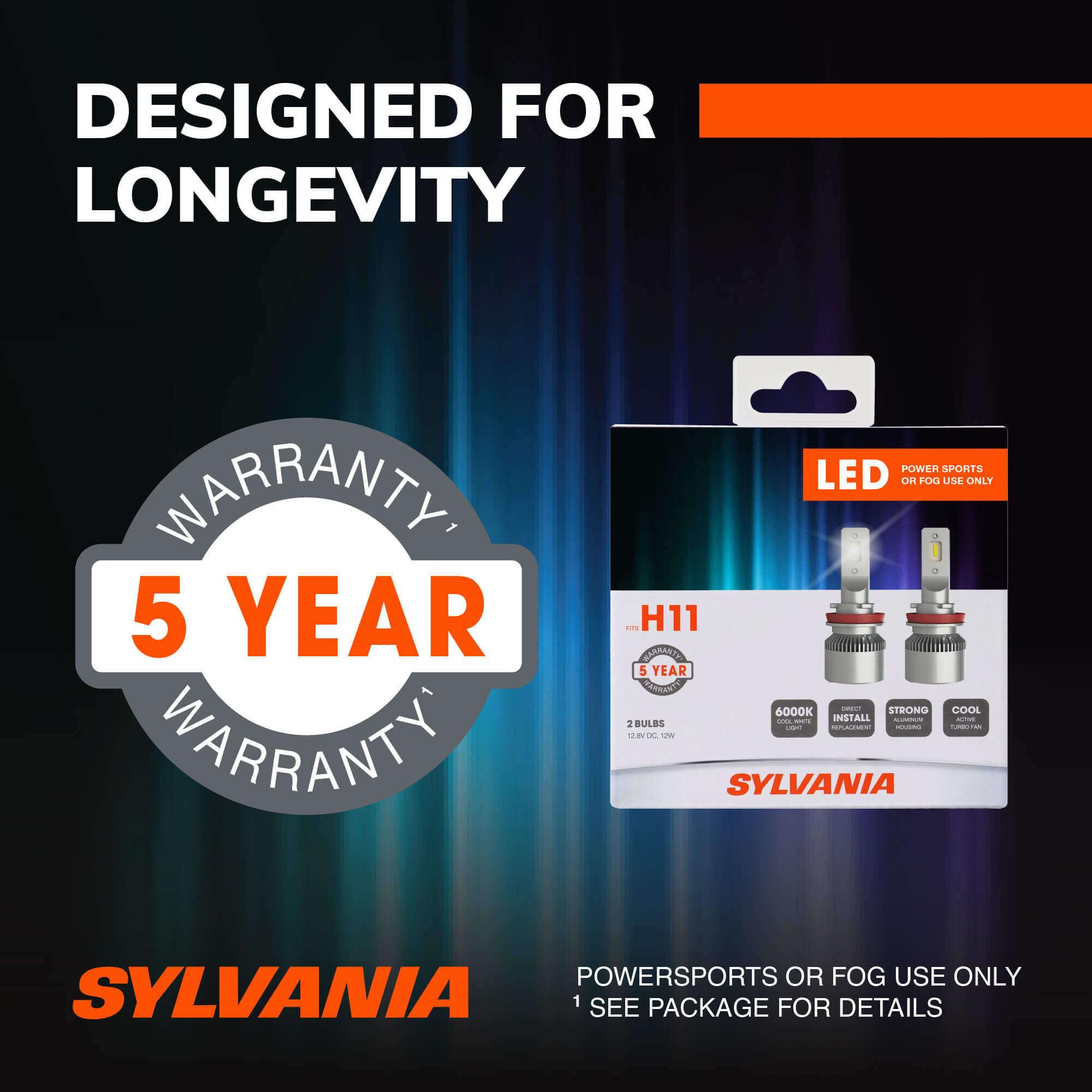 sylvania h11 led headlight bulb lumens