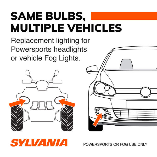 SYLVANIA 9003 | H4 LED Powersport Headlight Bulbs for Off-Road Use or Fog  Lights - 2 Pack