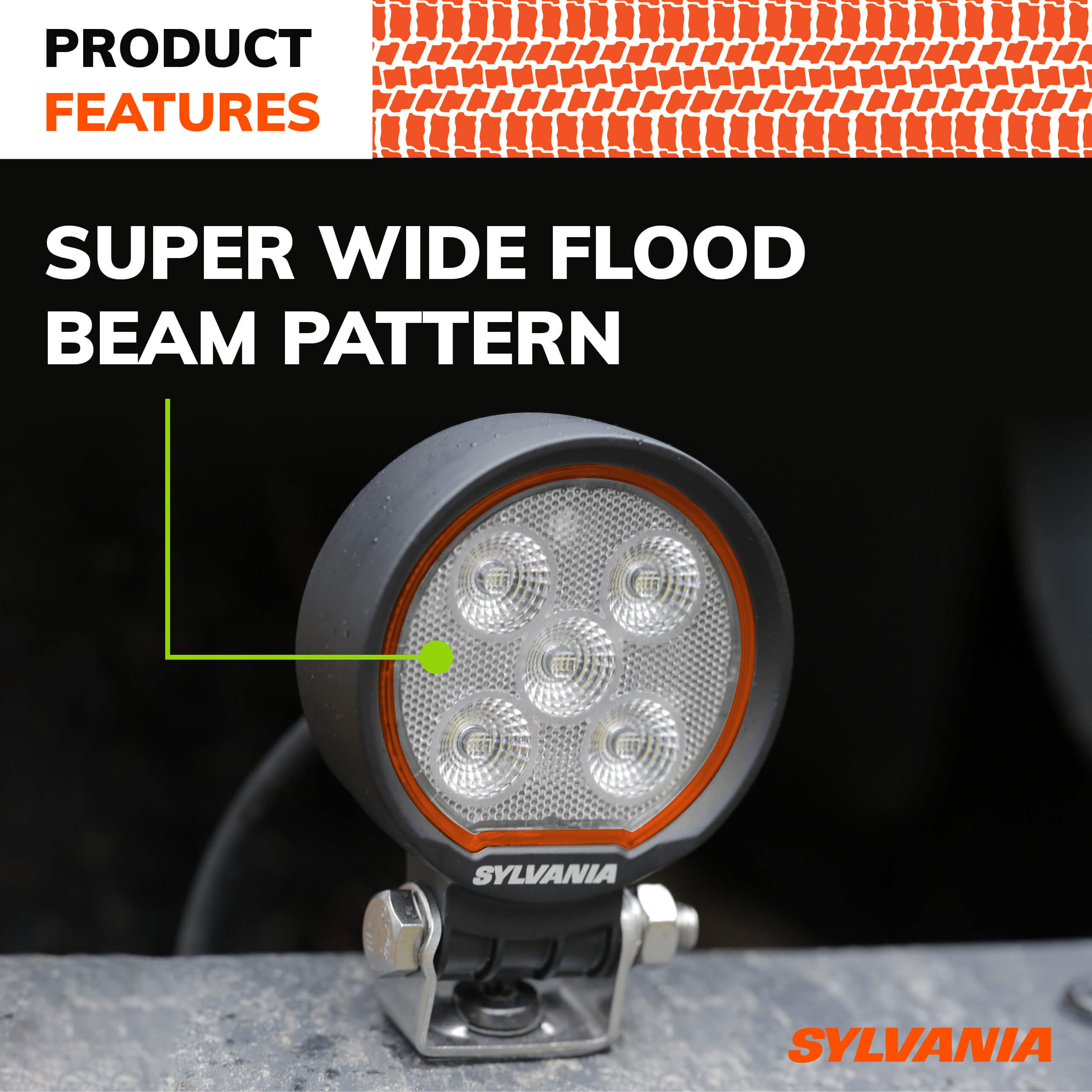 SYLVANIA Rugged 3 Inch LED Pod Round Flood