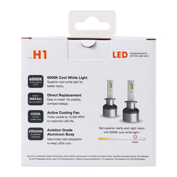 H1 LED Daytime Running Light Bulb - 400 Lumens