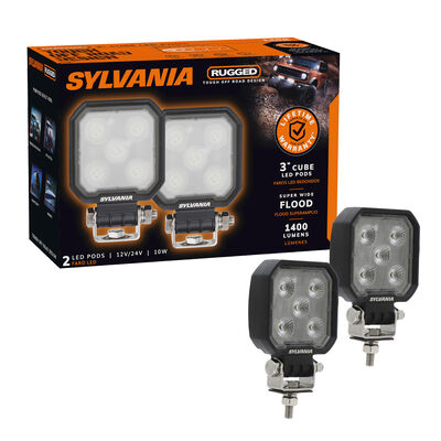 SYLVANIA Rugged 3 Inch LED Pod Cube - Flood