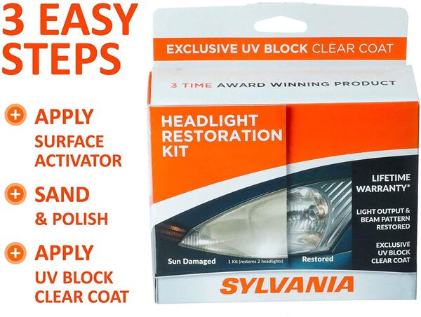 Get your headlights back to crystal clear with Headlight Restorer