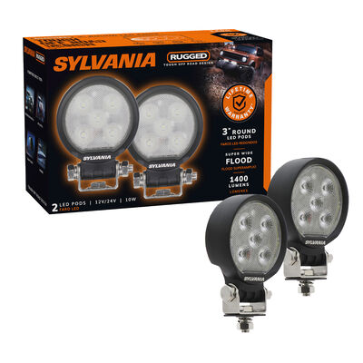 SYLVANIA Rugged 3 Inch LED Pod Round - Flood