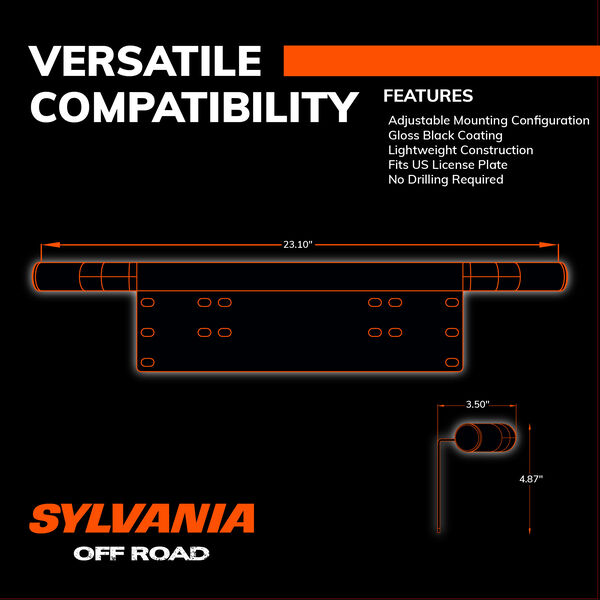 SYLVANIA Universal License Plate Bracket, , hi-res