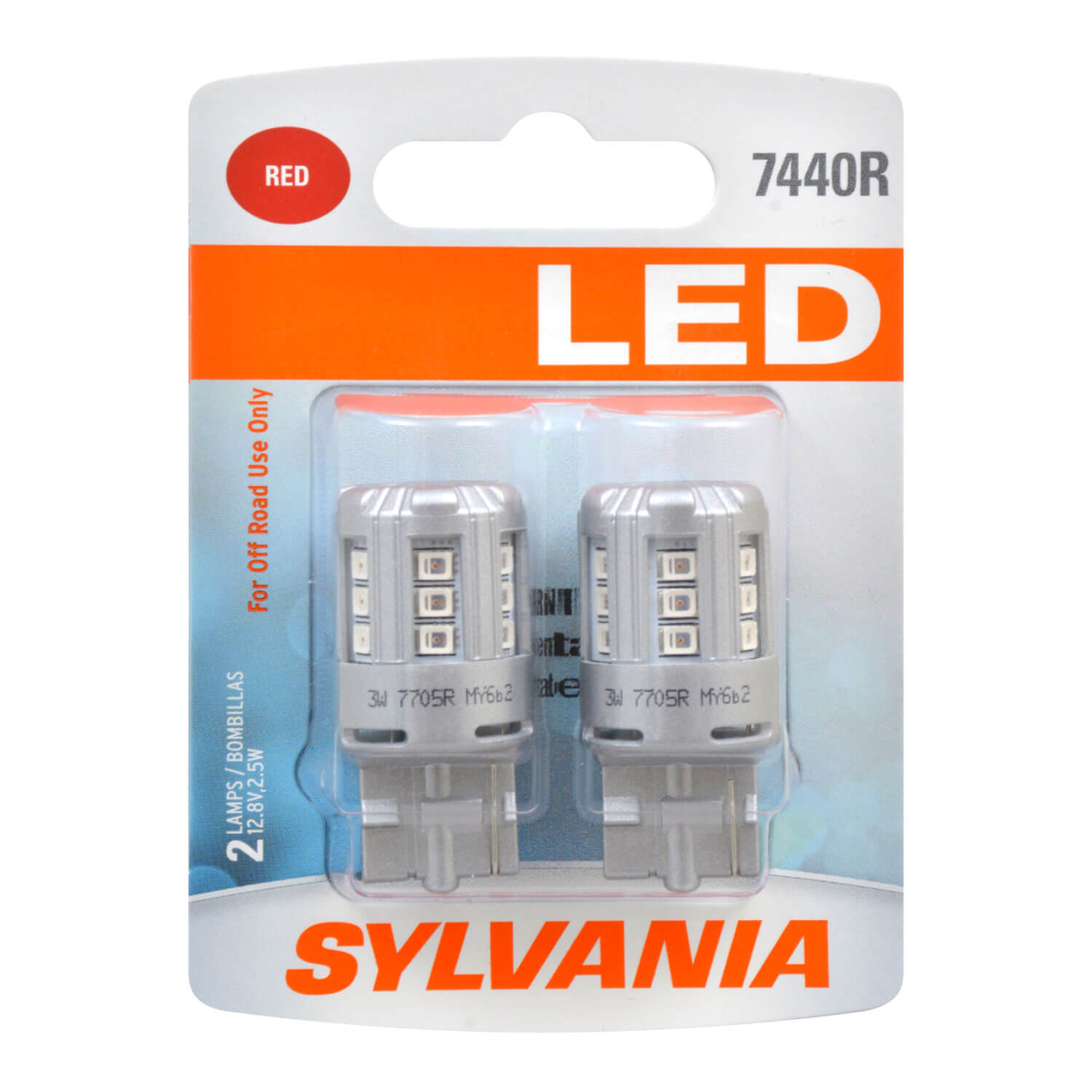 SYLVANIA 7440R RED SYL LED Mini Bulb, 2 Pack