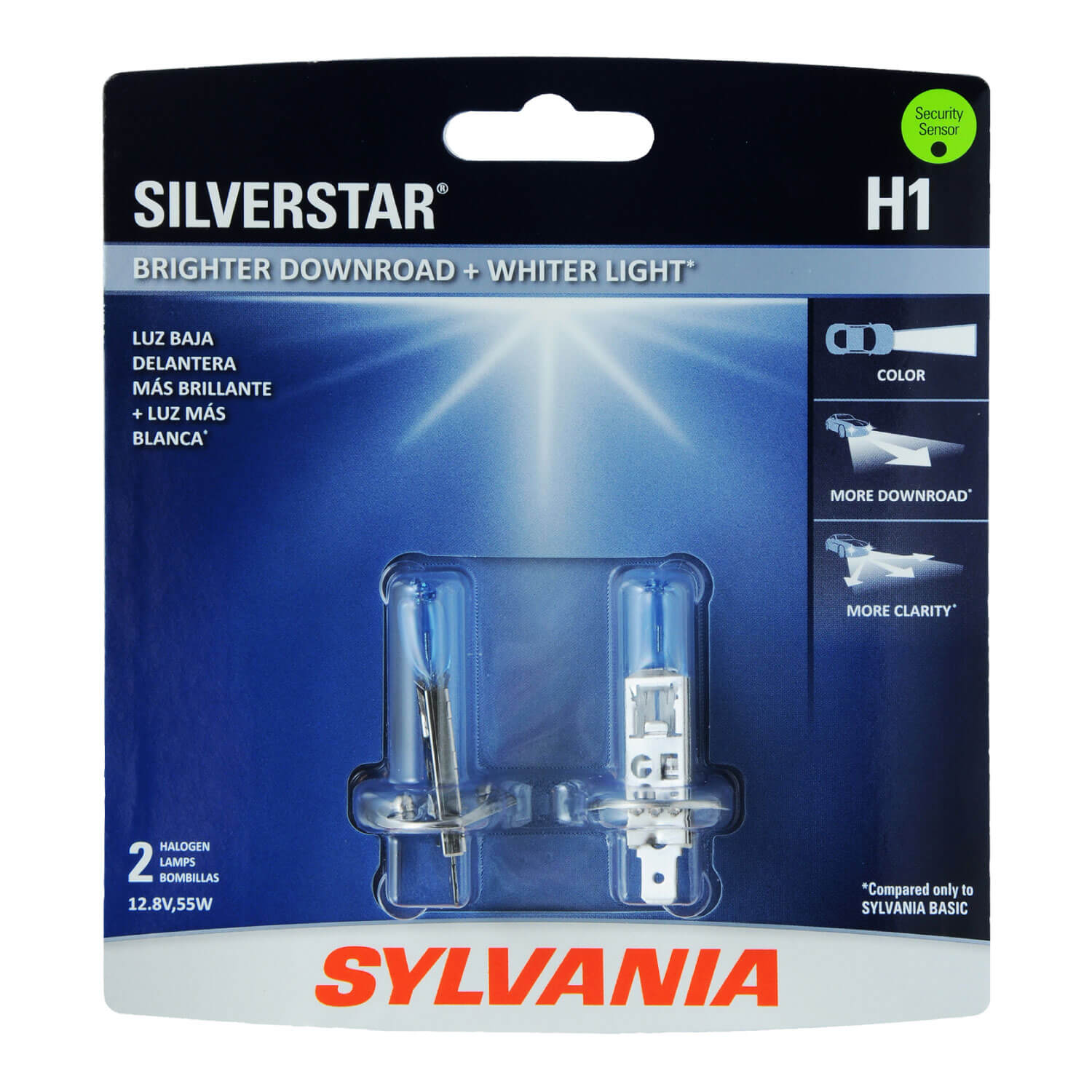 SYLVANIA H1 SilverStar ULTRA Halogen Headlight Bulb, 1 Pack